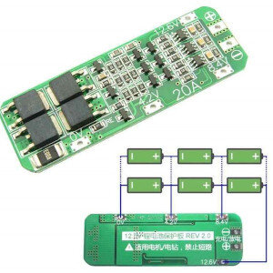 3S 20A BMS Battery Protection Board